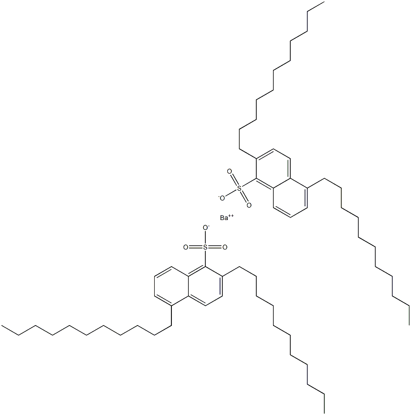 Bis(2,5-diundecyl-1-naphthalenesulfonic acid)barium salt Structure