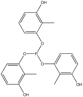 Phosphorous acid tri(3-hydroxy-2-methylphenyl) ester 구조식 이미지