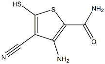 3-Amino-4-cyano-5-mercaptothiophene-2-carboxamide Structure