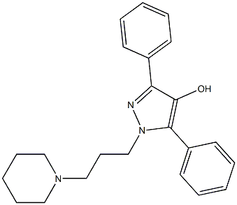 1-[3-(1-Piperidinyl)propyl]-3,5-diphenyl-1H-pyrazol-4-ol Structure