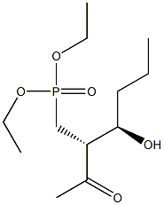 [(2R,3R)-2-Acetyl-3-hydroxyhexyl]phosphonic acid diethyl ester Structure