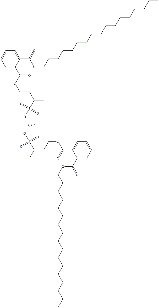 Bis[4-[(2-heptadecyloxycarbonylphenyl)carbonyloxy]butane-2-sulfonic acid]calcium salt 구조식 이미지