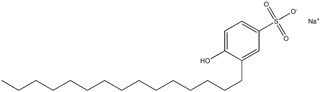 4-Hydroxy-3-pentadecylbenzenesulfonic acid sodium salt 구조식 이미지