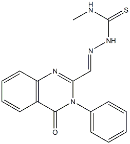 3-(Phenyl)-2-[[[methylamino]thiocarbonylamino]iminomethyl]quinazolin-4(3H)-one Structure