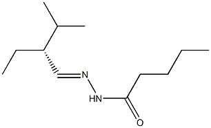 (-)-Valeric acid 2-[(R)-2-ethyl-3-methylbutylidene] hydrazide 구조식 이미지