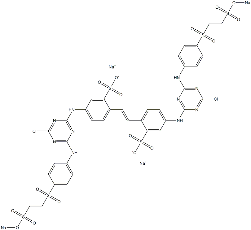 4,4'-Bis[4-chloro-6-[4-[2-(sodiooxysulfonyl)ethylsulfonyl]anilino]-s-triazin-2-ylamino]stilbene-2,2'-disulfonic acid disodium salt Structure