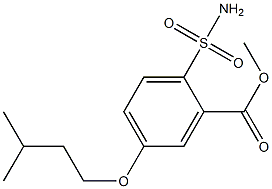 5-Isopentyloxy-2-sulfamoylbenzoic acid methyl ester Structure