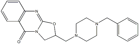 2-(4-Benzyl-1-piperazinylmethyl)-2,3-dihydro-5H-oxazolo[2,3-b]quinazolin-5-one Structure