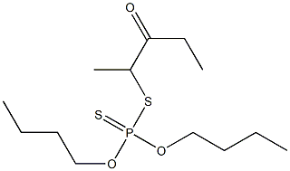 Dithiophosphoric acid O,O-dibutyl S-(3-oxopentan-2-yl) ester 구조식 이미지