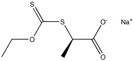 [R,(+)]-2-[Ethoxy(thiocarbonyl)thio]propionic acid sodium salt Structure