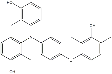 N,N-Bis(3-hydroxy-2-methylphenyl)-4-(3-hydroxy-2,4-dimethylphenoxy)benzenamine Structure