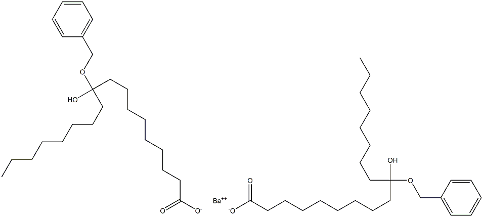 Bis(10-benzyloxy-10-hydroxystearic acid)barium salt Structure