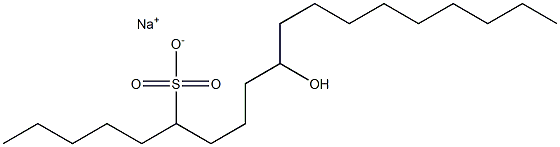 10-Hydroxynonadecane-6-sulfonic acid sodium salt 구조식 이미지