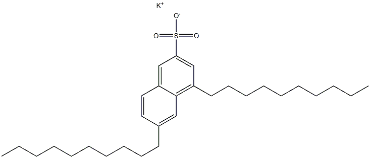 4,6-Didecyl-2-naphthalenesulfonic acid potassium salt Structure