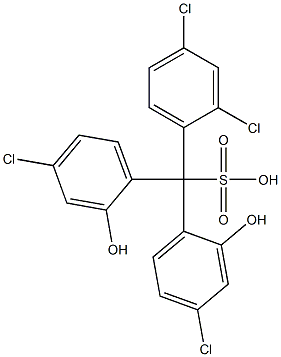 (2,4-Dichlorophenyl)bis(4-chloro-2-hydroxyphenyl)methanesulfonic acid 구조식 이미지
