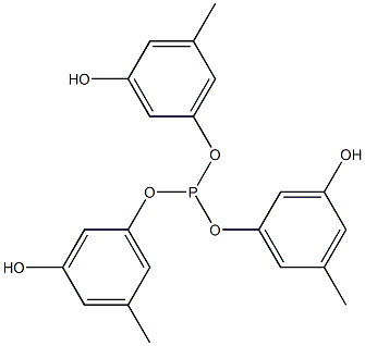 Phosphorous acid tri(3-hydroxy-5-methylphenyl) ester Structure