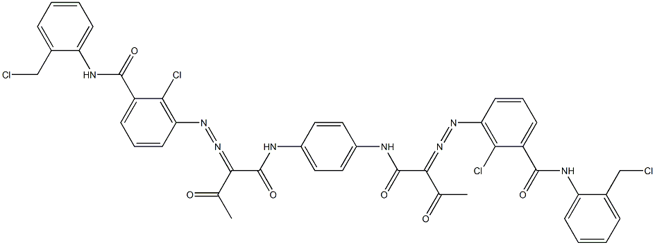 3,3'-[1,4-Phenylenebis[iminocarbonyl(acetylmethylene)azo]]bis[N-[2-(chloromethyl)phenyl]-2-chlorobenzamide] Structure