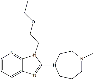 3-(2-Ethoxyethyl)-2-[(hexahydro-4-methyl-1H-1,4-diazepin)-1-yl]-3H-imidazo[4,5-b]pyridine 구조식 이미지