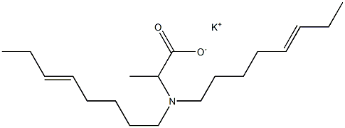 2-[Di(5-octenyl)amino]propanoic acid potassium salt 구조식 이미지