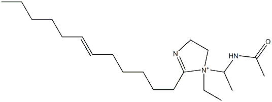 1-[1-(Acetylamino)ethyl]-2-(6-dodecenyl)-1-ethyl-2-imidazoline-1-ium 구조식 이미지