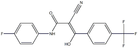 2-Cyano-3-hydroxy-3-[4-trifluoromethylphenyl]-N-[4-fluorophenyl]acrylamide 구조식 이미지