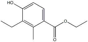 3-Ethyl-4-hydroxy-2-methylbenzoic acid ethyl ester 구조식 이미지