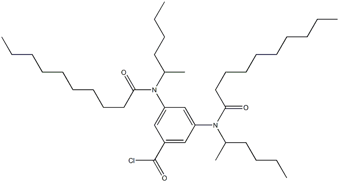 3,5-Bis(2-hexyldecanoylamino)benzoyl chloride 구조식 이미지