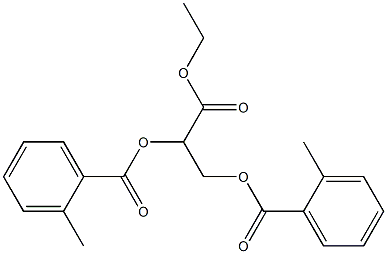(+)-2-O,3-O-Di(o-methylbenzoyl)-L-glyceric acid ethyl ester 구조식 이미지