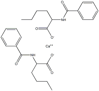 Bis(2-benzoylaminohexanoic acid)calcium salt Structure