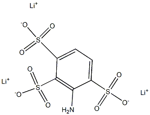 3-Amino-1,2,4-benzenetrisulfonic acid trilithium salt Structure