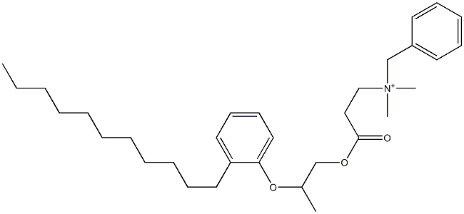 N,N-Dimethyl-N-benzyl-N-[2-[[2-(2-undecylphenyloxy)propyl]oxycarbonyl]ethyl]aminium 구조식 이미지