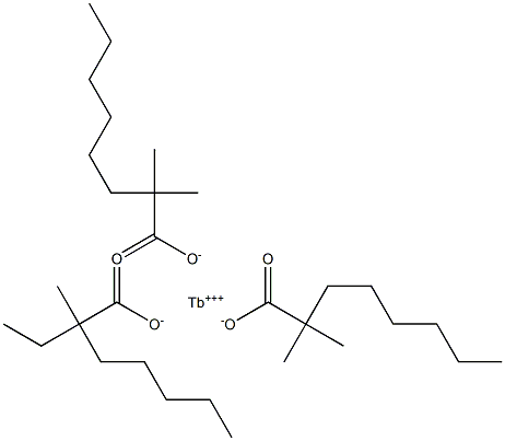Terbium(III)bis(2,2-dimethyloctanoate)(2-ethyl-2-methylheptanoate) Structure