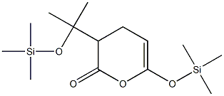 3,4-Dihydro-6-(trimethylsiloxy)-3-[2-(trimethylsiloxy)propan-2-yl]-2H-pyran-2-one Structure