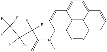 1-[Methyl(heptafluorobutyryl)amino]pyrene 구조식 이미지