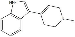 3-[(1-Methyl-1,2,3,6-tetrahydropyridin)-4-yl]-1H-indole 구조식 이미지