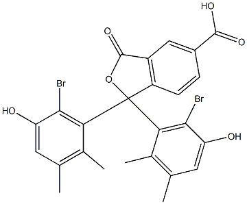 1,1-Bis(6-bromo-5-hydroxy-2,3-dimethylphenyl)-1,3-dihydro-3-oxoisobenzofuran-5-carboxylic acid Structure