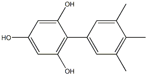 2-(3,4,5-Trimethylphenyl)benzene-1,3,5-triol Structure