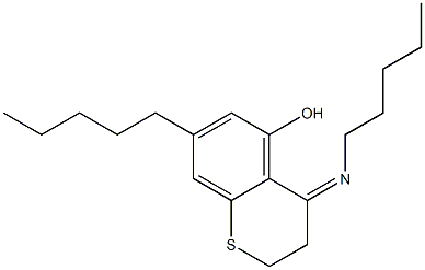3,4-Dihydro-5-hydroxy-N,7-dipentyl-2H-1-benzothiopyran-4-imine Structure