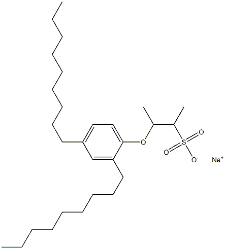 3-(2,4-Dinonylphenoxy)butane-2-sulfonic acid sodium salt Structure