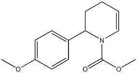 2-(4-Methoxyphenyl)-1,2,3,4-tetrahydropyridine-1-carboxylic acid methyl ester 구조식 이미지