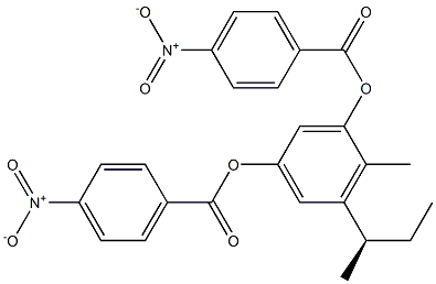 (-)-1,3-Bis(p-nitrobenzoyloxy)-5-[(R)-sec-butyl]-4-methylbenzene 구조식 이미지