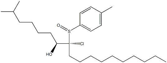 (7S,8R)-8-Chloro-8-(p-tolylsulfinyl)-2-methyloctadecan-7-ol 구조식 이미지