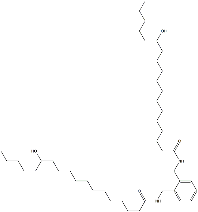 N,N'-(1,2-Phenylenebismethylene)bis(13-hydroxystearamide) 구조식 이미지