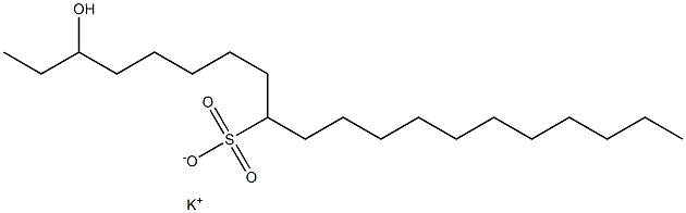 3-Hydroxyicosane-9-sulfonic acid potassium salt Structure