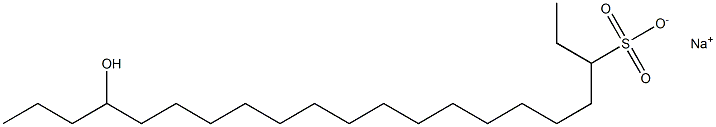 18-Hydroxyhenicosane-3-sulfonic acid sodium salt Structure