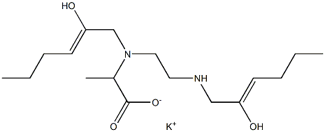 2-[N-(2-Hydroxy-2-hexenyl)-N-[2-(2-hydroxy-2-hexenylamino)ethyl]amino]propionic acid potassium salt 구조식 이미지