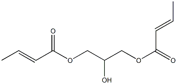 Biscrotonic acid 2-hydroxy-1,3-propanediyl ester Structure