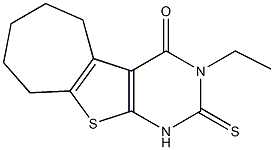1,2,6,7,8,9-Hexahydro-2-thioxo-3-ethyl-5H-cyclohepta[4,5]thieno[2,3-d]pyrimidin-4(3H)-one 구조식 이미지