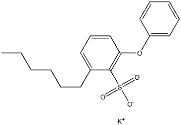 2-Hexyl-6-phenoxybenzenesulfonic acid potassium salt 구조식 이미지