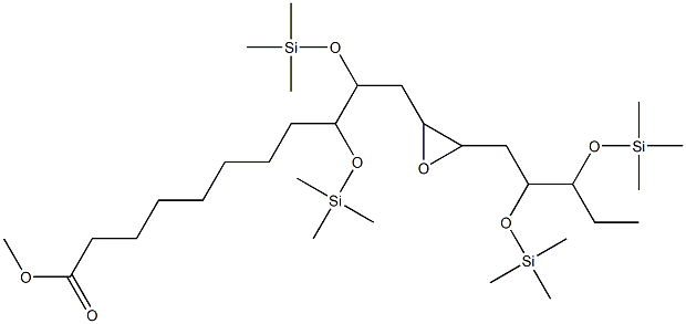 11-[3-[2,3-Bis(trimethylsiloxy)pentyl]oxiran-2-yl]-9,10-bis(trimethylsiloxy)undecanoic acid methyl ester Structure